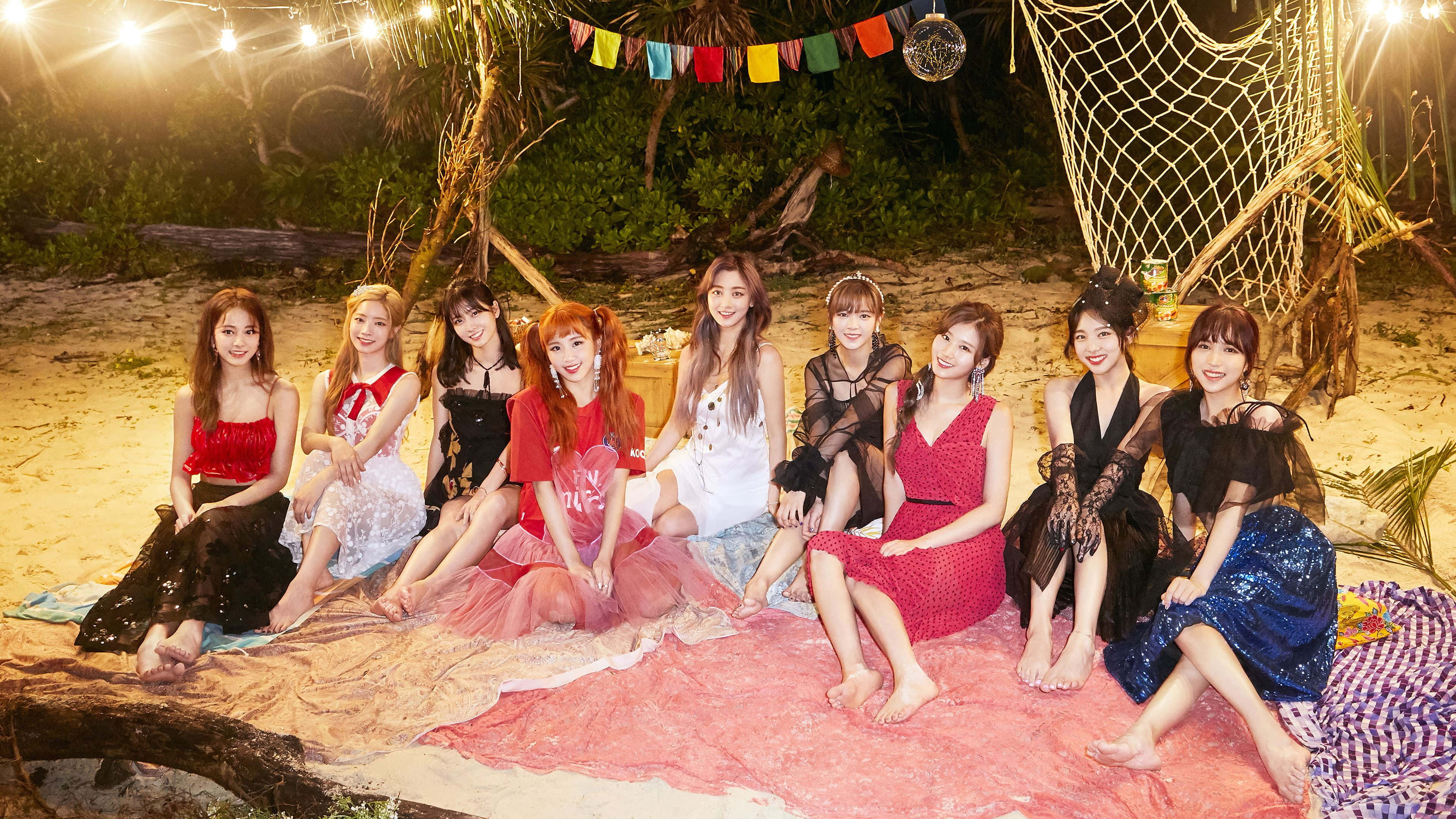 Twice: दक्षिण कोरिया का सनसनीखेज के-पॉप गर्ल ग्रुप वॉलपेपर