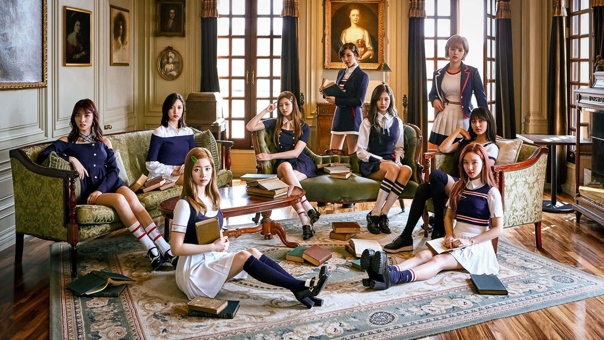 Twice - शानदार ग्रुप फोटो वॉलपेपर