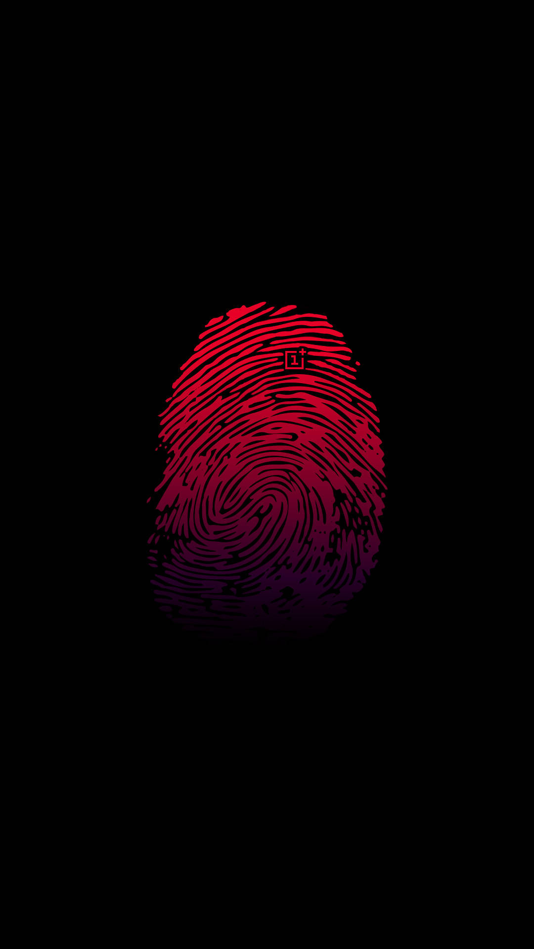Vibrant OnePlus Red Thumbprint Image वॉलपेपर