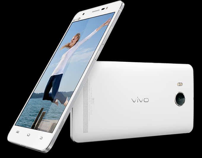 Vivo स्मार्टफोन का आगे और पीछे का दृश्य वॉलपेपर