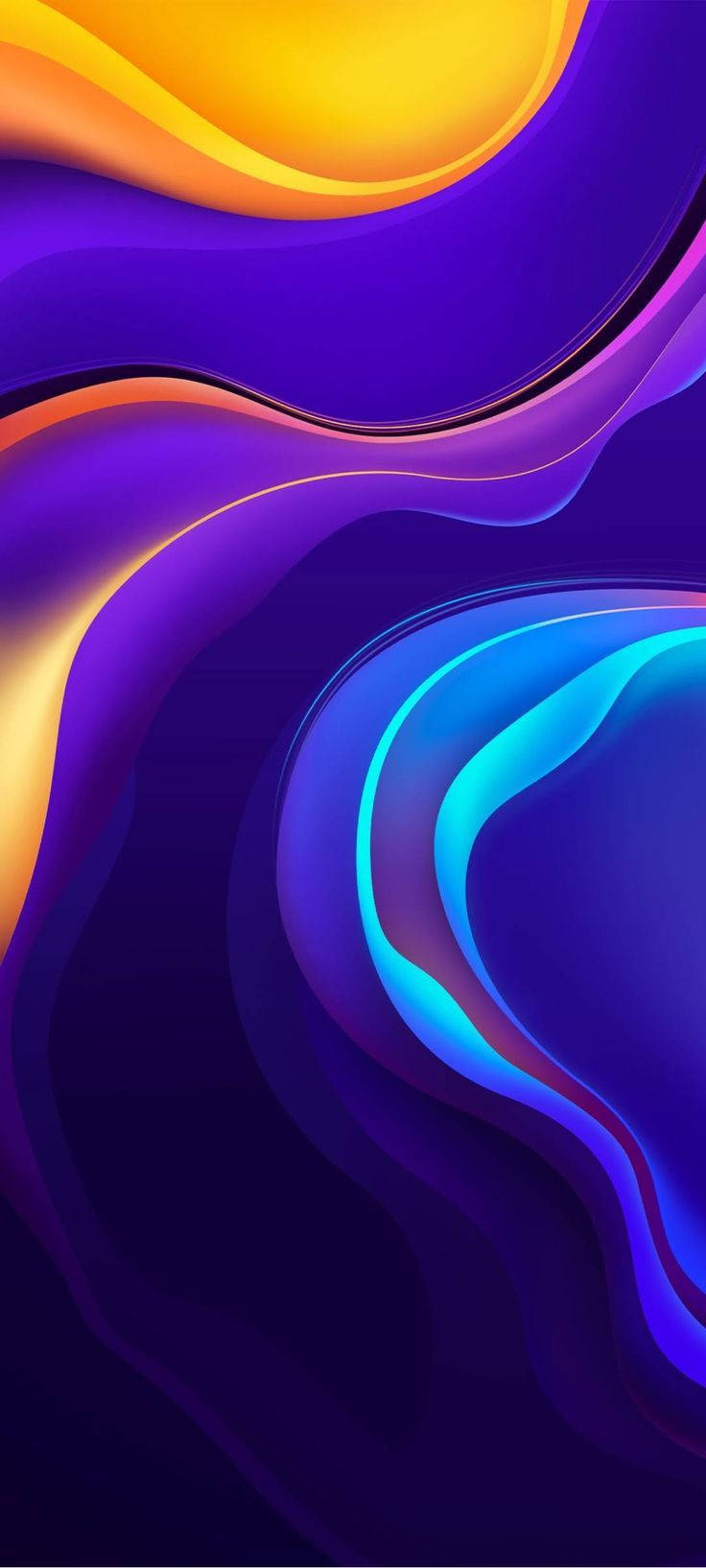 Vivo Y20 बैंगनी लहर एब्स्ट्रैक्ट वॉलपेपर
