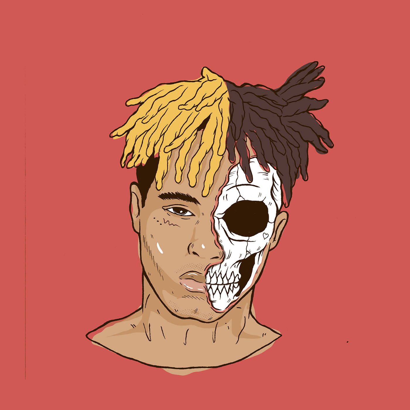 Xxxtentacion एनीमे प्रेरित कला वॉलपेपर