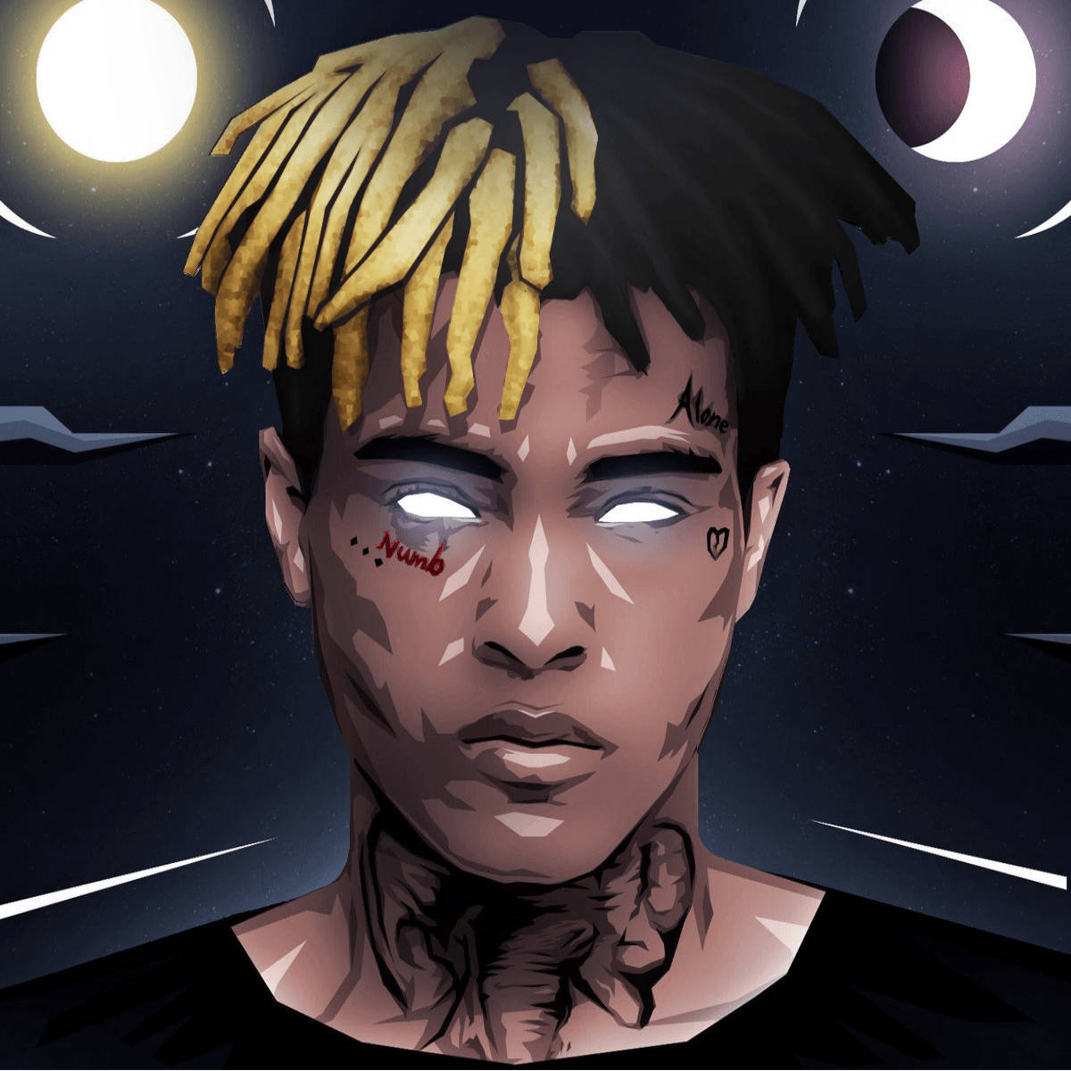 Xxxtentacion एनीमे चमकती आँखें वॉलपेपर