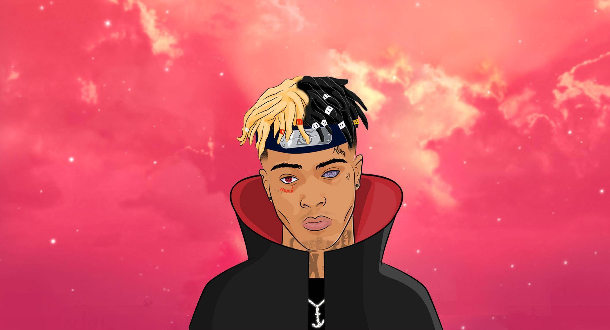 Xxxtentacion एनीमे नारुतो शिपूडेन के लबादे में वॉलपेपर