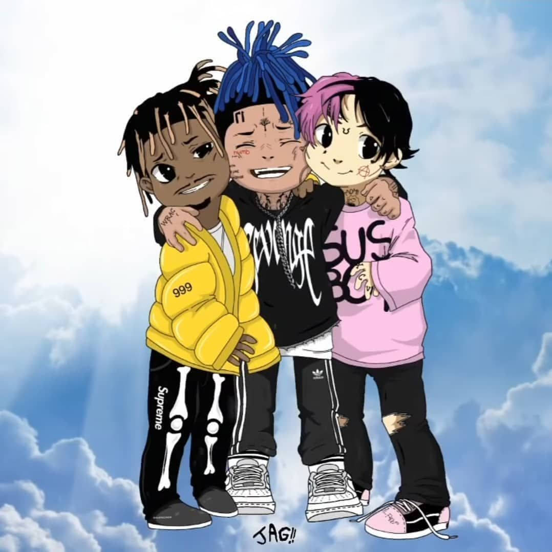Xxxtentacion एनीमे और दोस्त वॉलपेपर