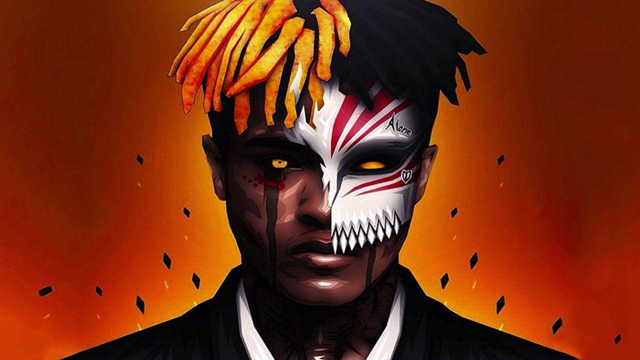 Xxxtentacion एनीमे हॉलोज़ मास्क वॉलपेपर