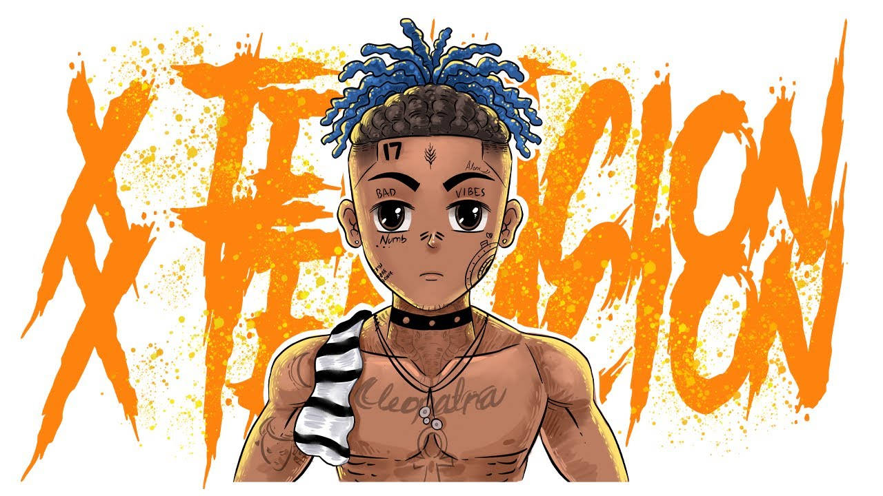 Xxxtentacion एनीमे क्रिएटिव आर्ट वॉलपेपर
