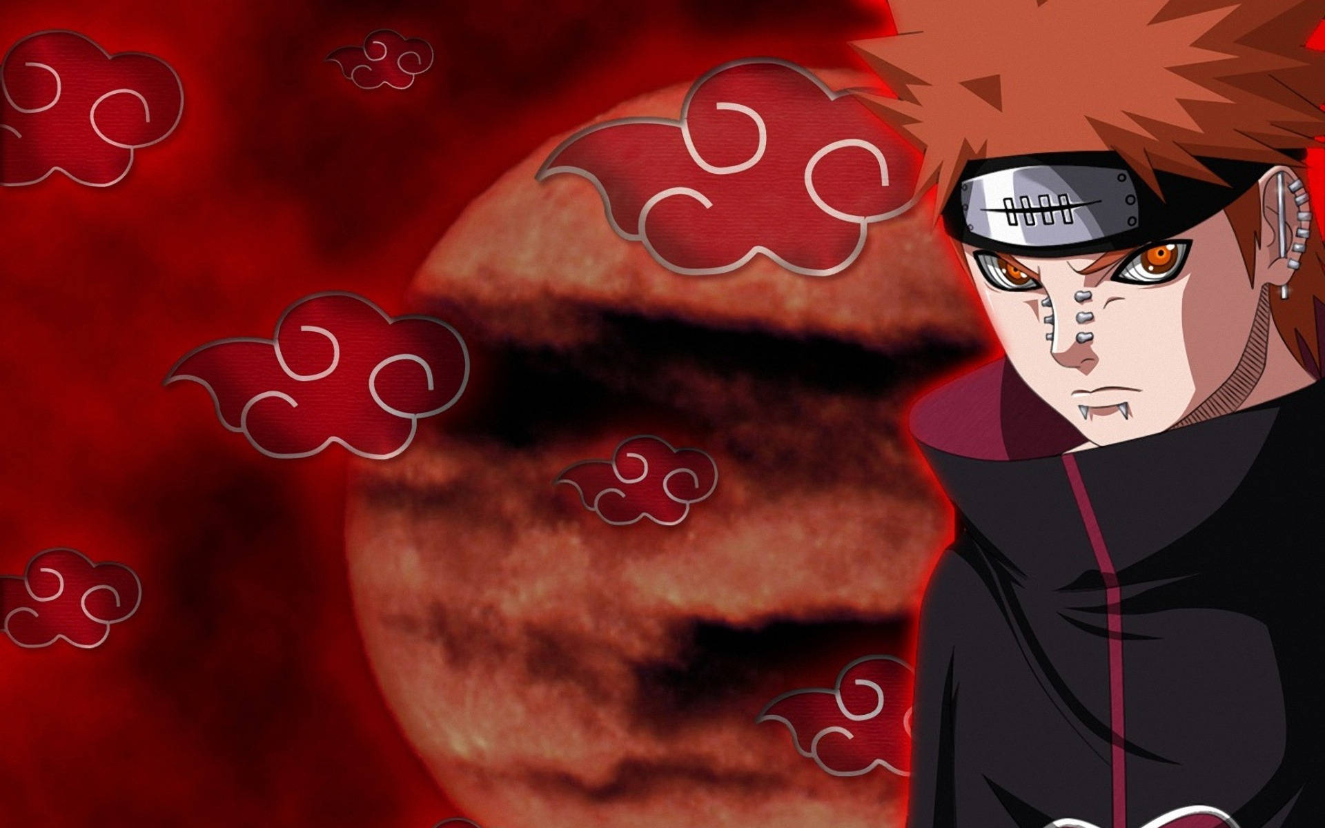 Yahiko Akatsuki बादल iPhone लाल वॉलपेपर