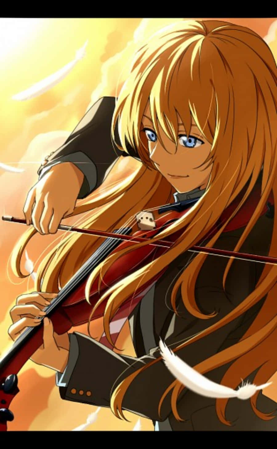 Your Lie In April iPhone Kaori वायलिन एनीमे तस्वीरें वॉलपेपर