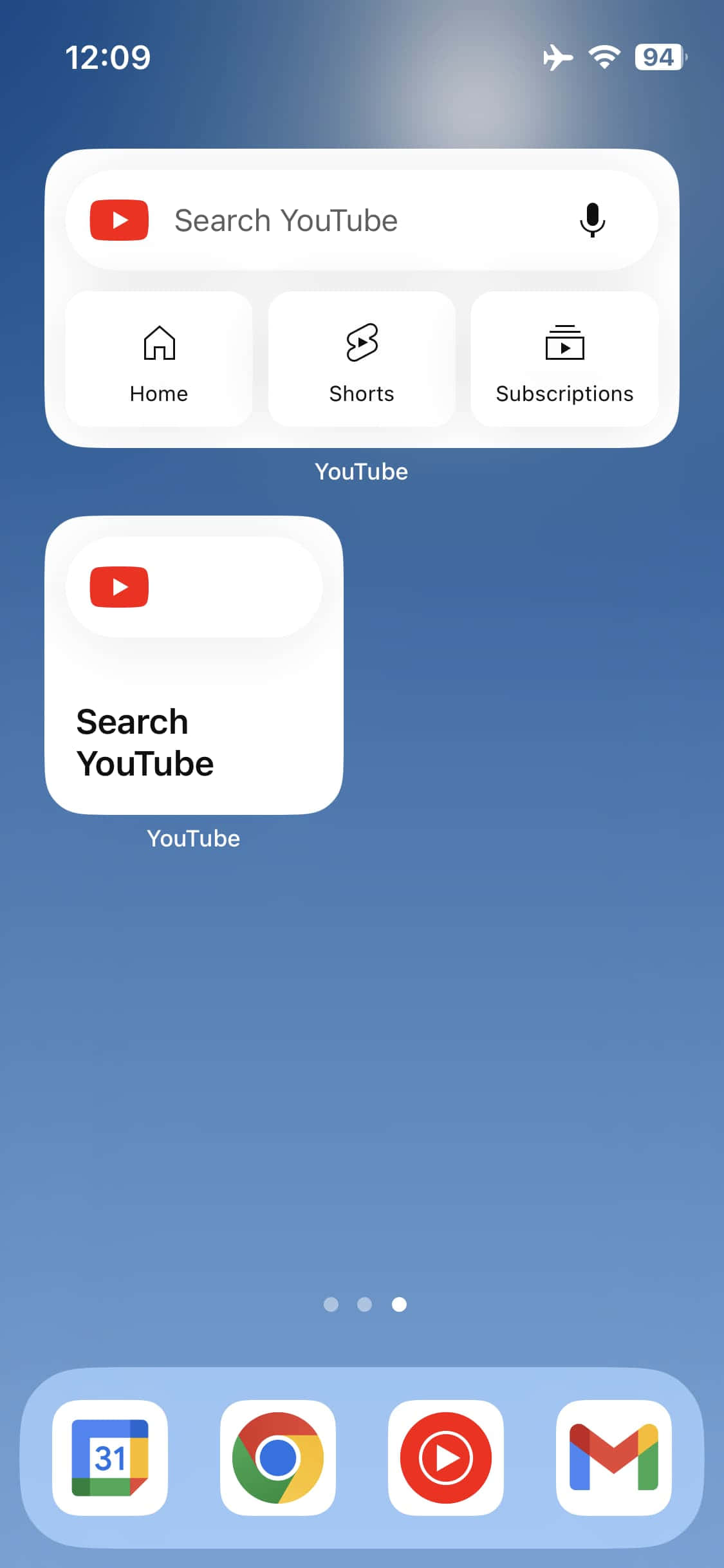 YouTube खोज बार स्क्रीनशॉट वॉलपेपर
