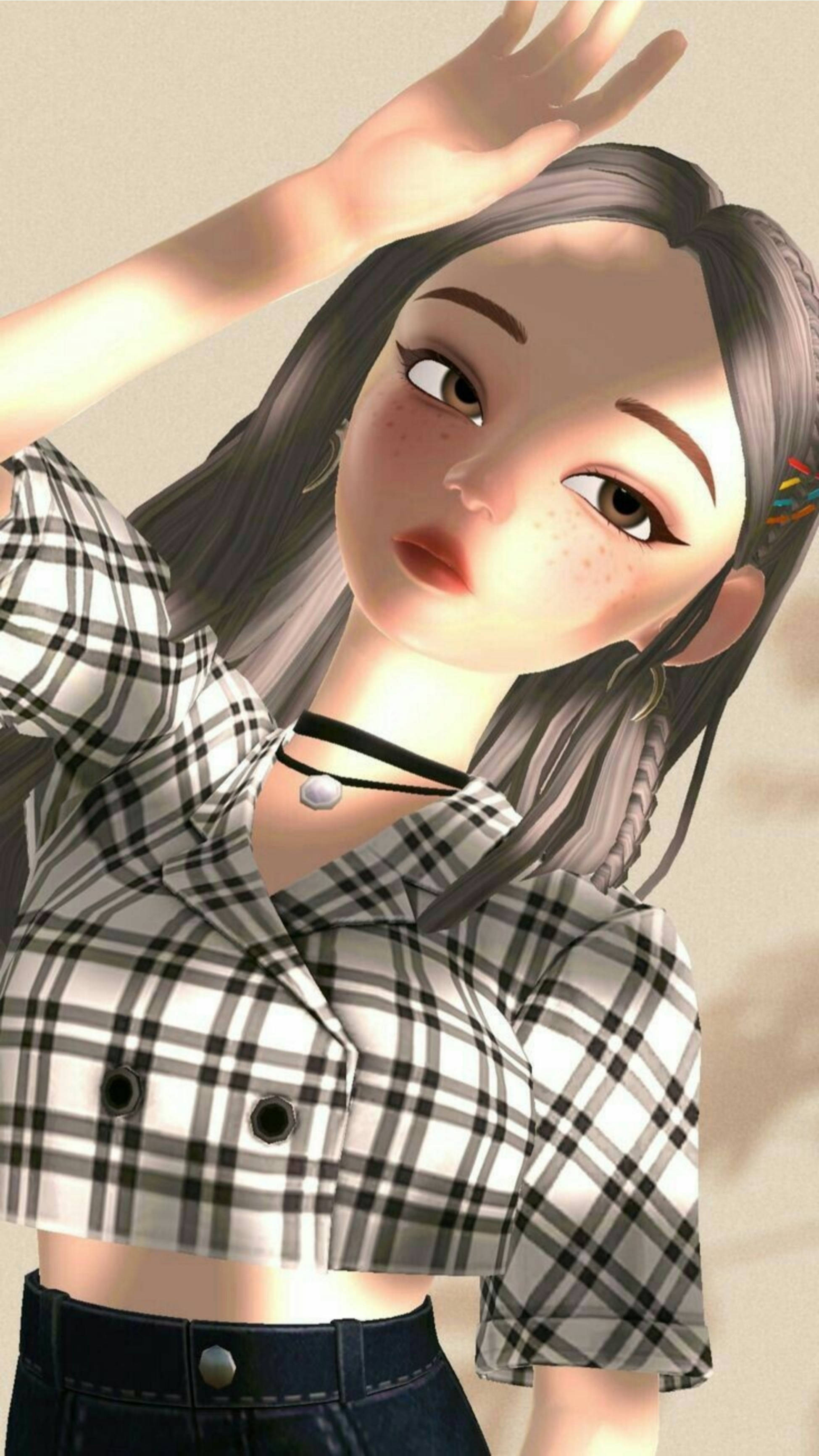Zepeto एस्थेटिक सिल्हूट लड़की वॉलपेपर