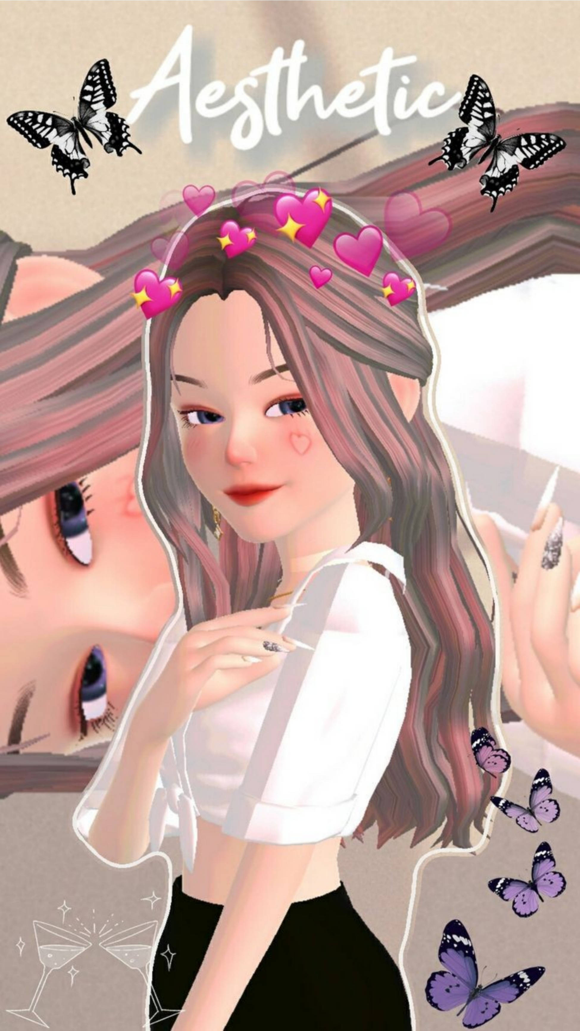 Zepeto एस्थेटिक लड़की वॉलपेपर