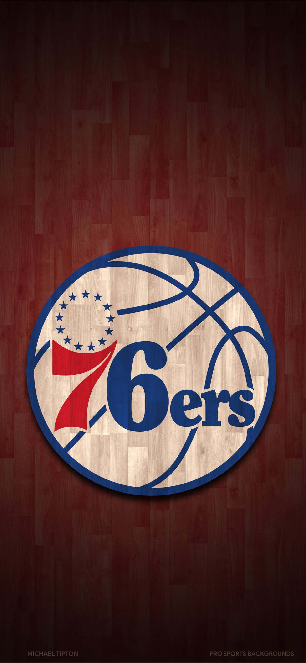 अपने iPhone पर फिलाडेल्फिया 76ers बास्केटबॉल का उत्साह महसूस करें! वॉलपेपर