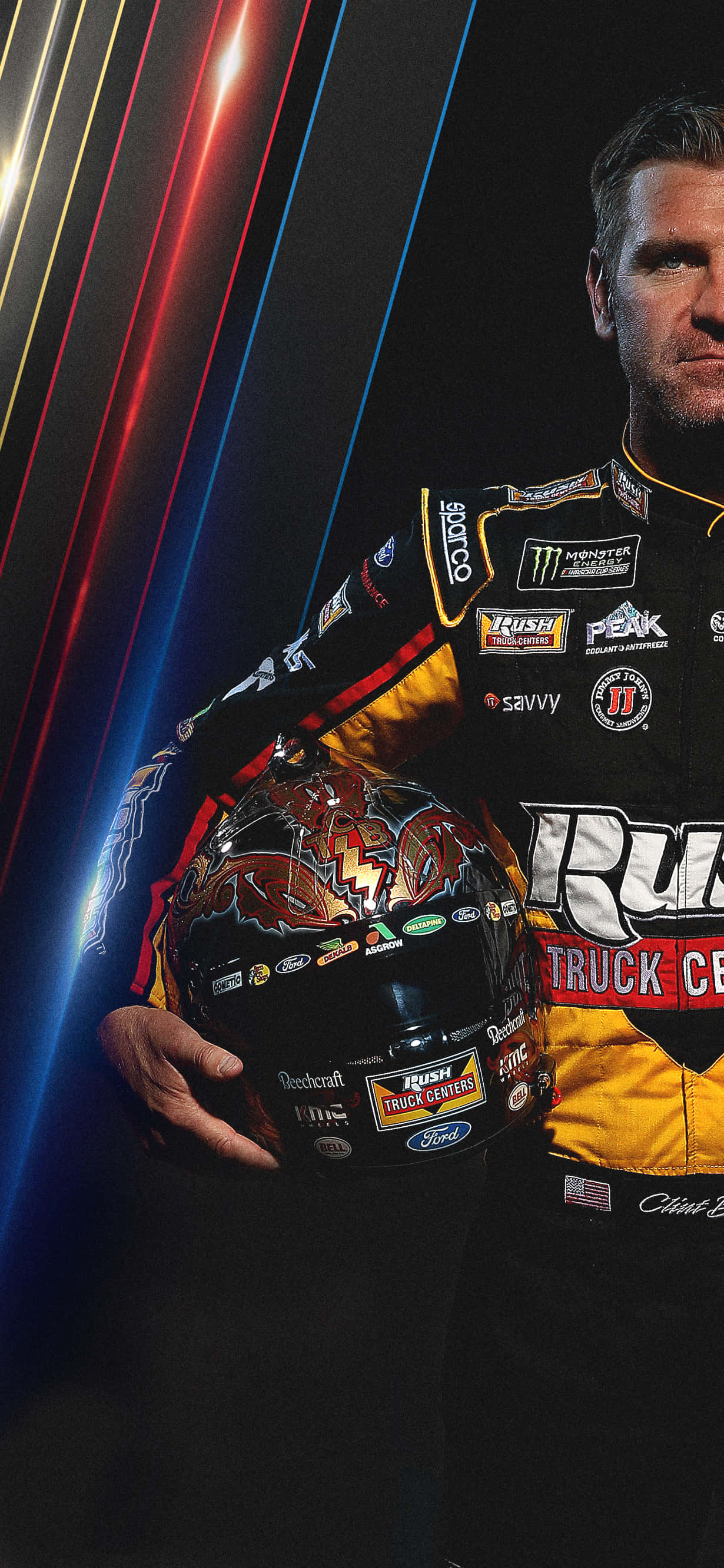 अपने NASCAR-थीम वाले iPhone के साथ जीत की ओर दौड़ें वॉलपेपर