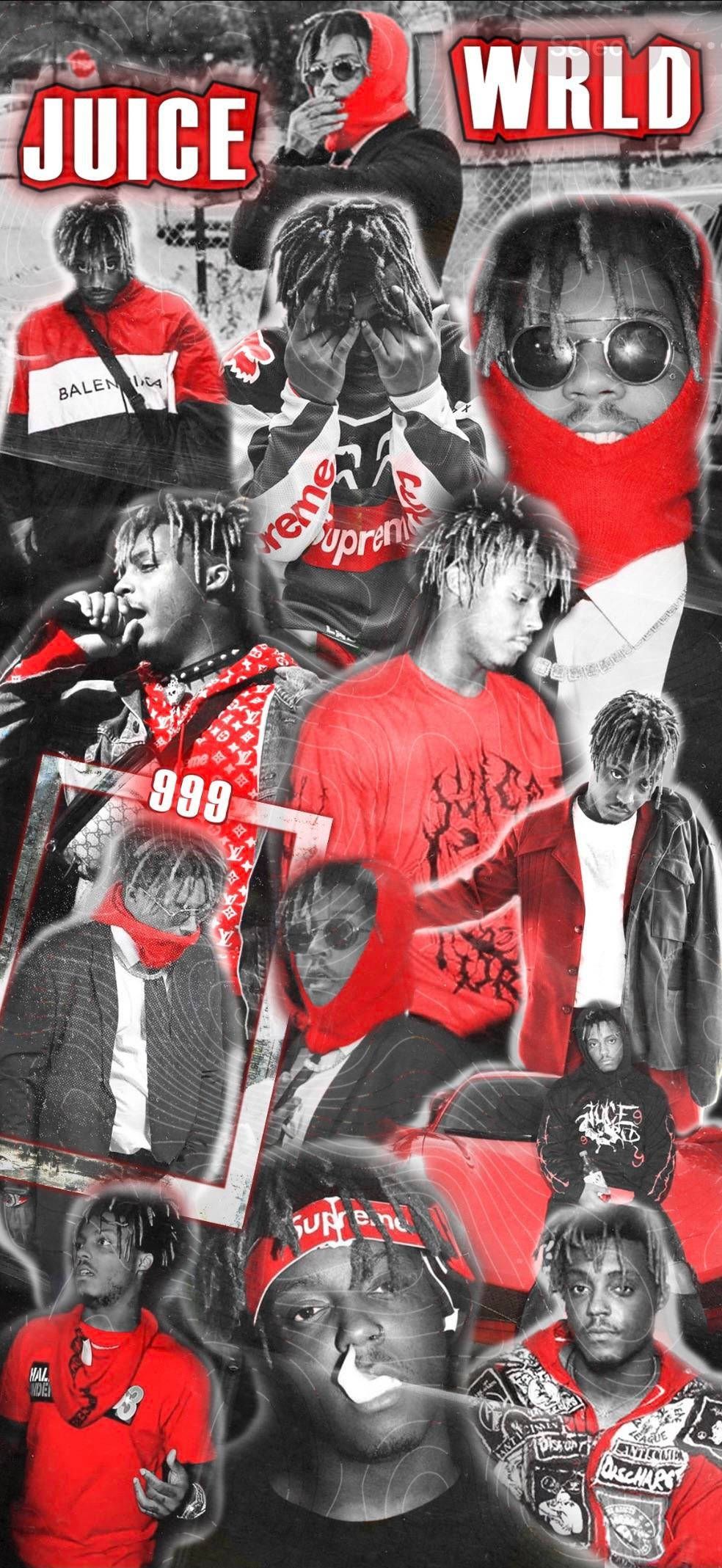 अमेरिकन रैपर XXXTentacion Juice WRLD कोलाज वॉलपेपर