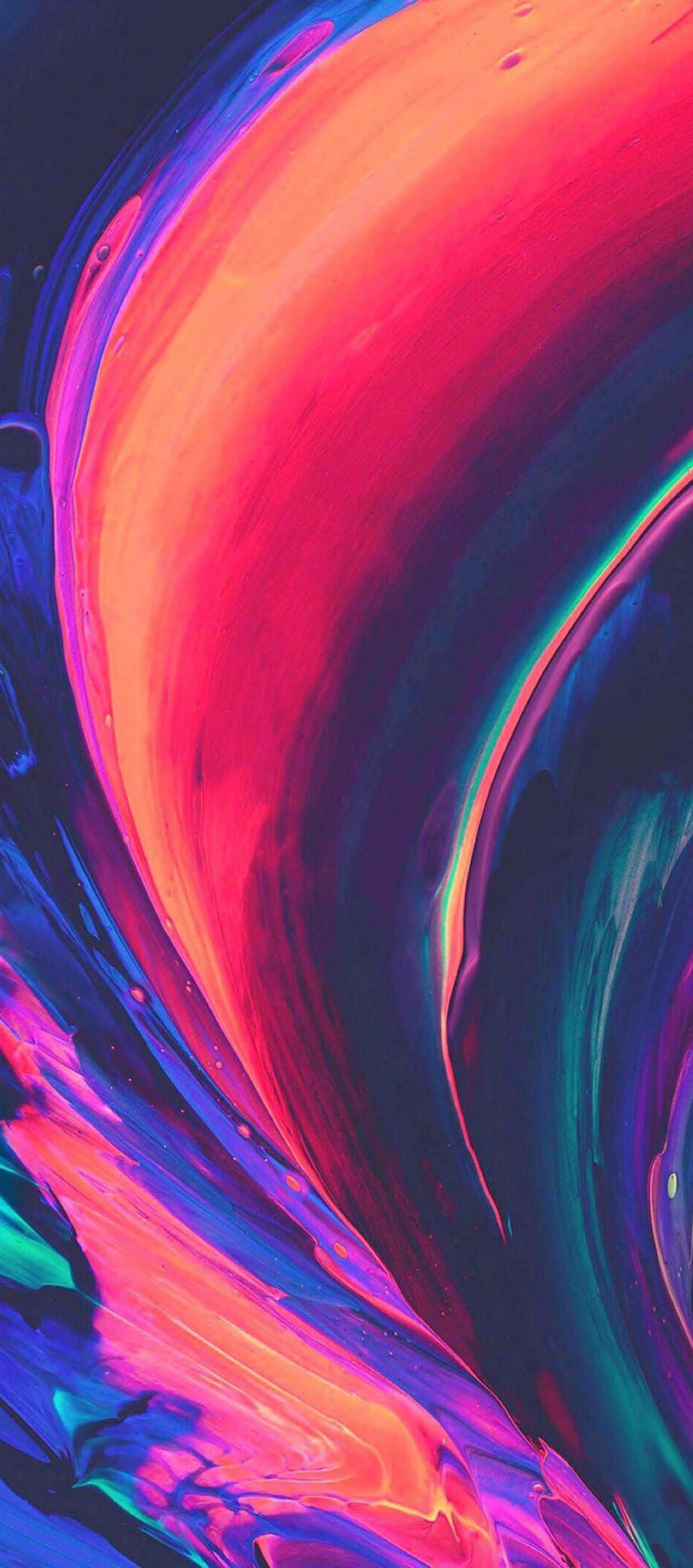 आईफोन X एब्सट्रैक्ट मल्टी-कलर्ड पेंट स्वाइप्स वॉलपेपर
