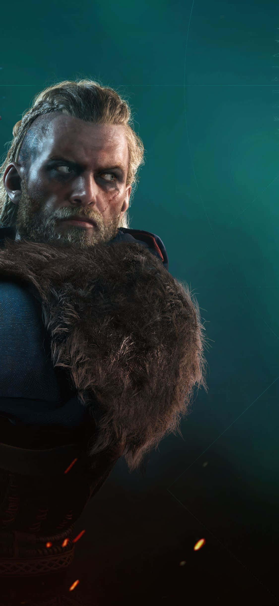 आईफोन Xs Assassin's Creed Valhalla ईवोर का चेहरा पृष्ठभूमि वॉलपेपर