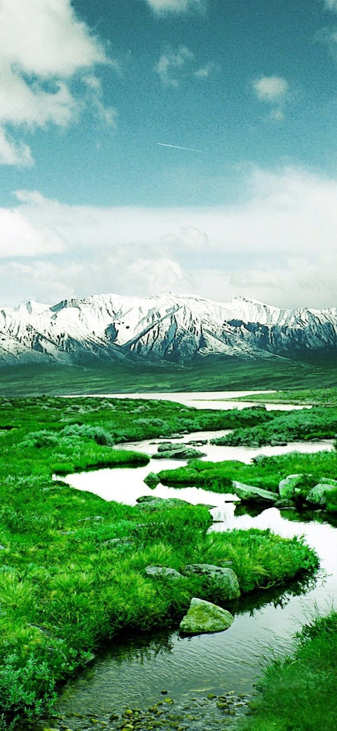 आईफोन एक्सएस डेस्कटॉप पीसी हरा पानी का रास्ता पृष्ठभूमि वॉलपेपर