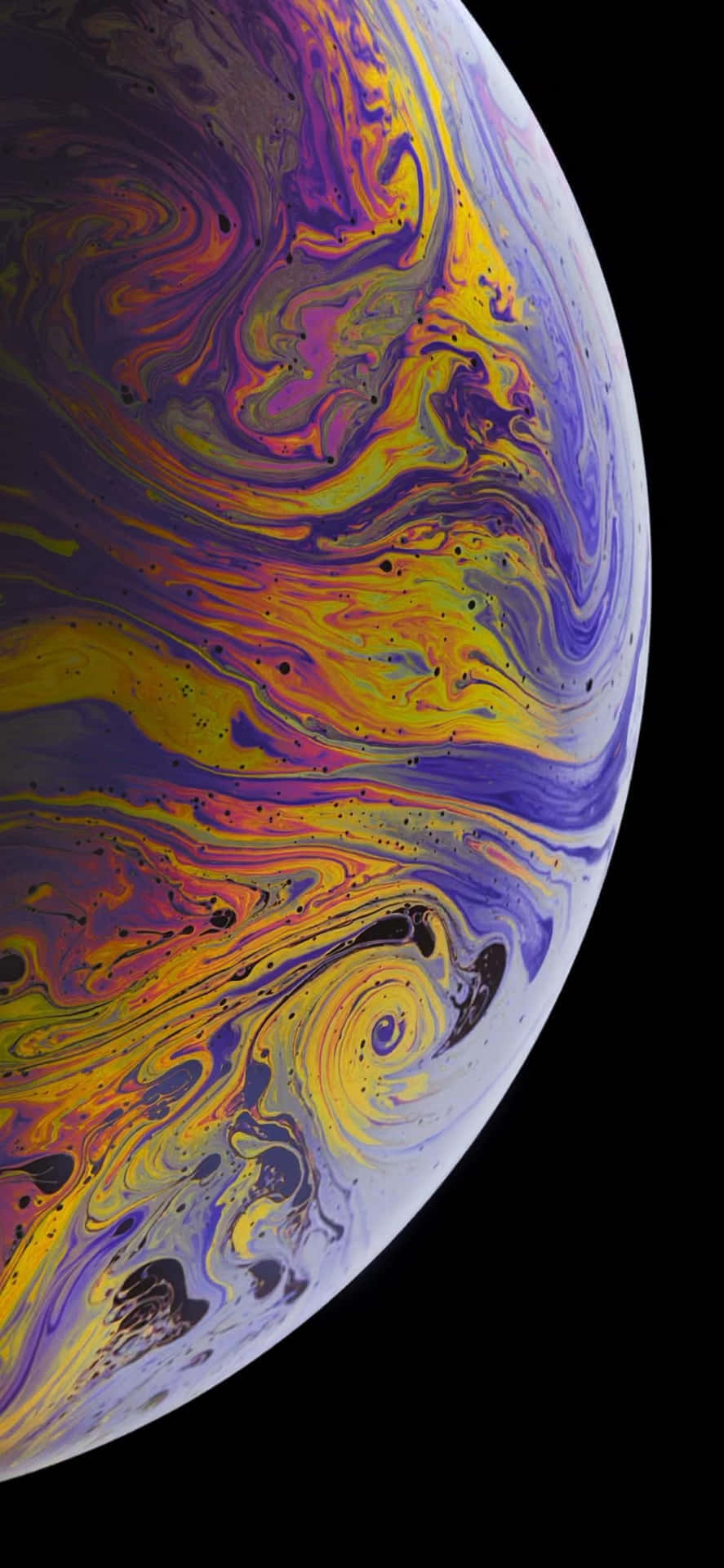 iPhone Xs Max Apple बैकग्राउंड साइड प्लैनेट कलर्स वॉलपेपर