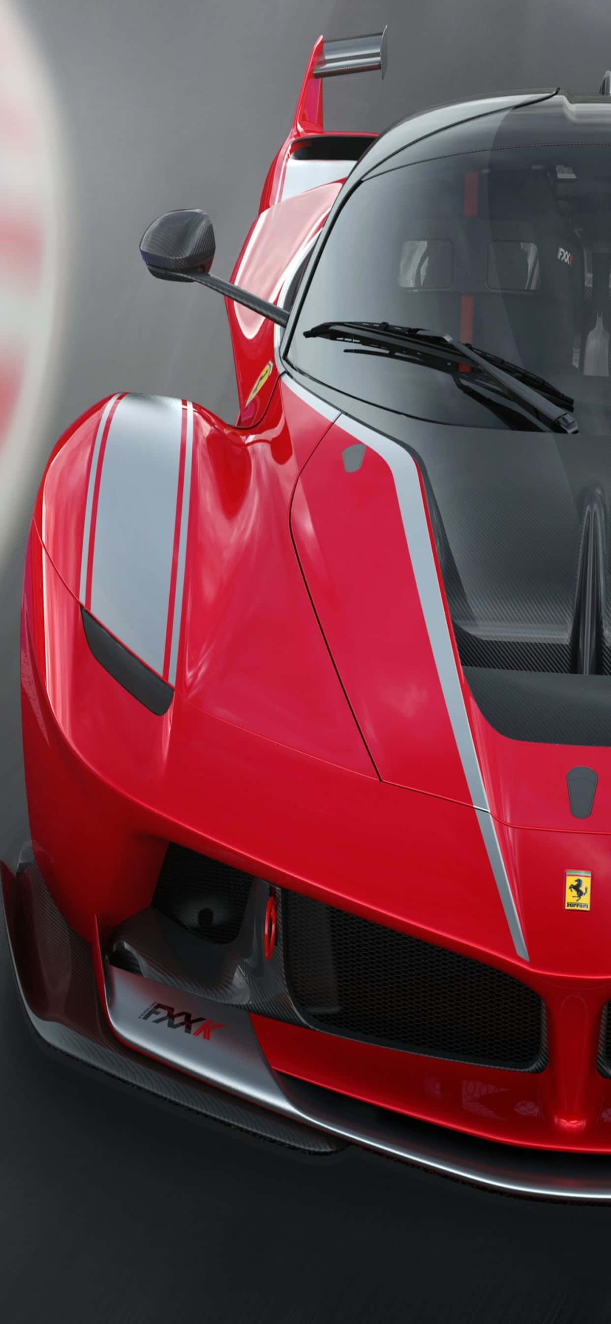 आईफोन एक्सएस मैक्स फेरारी बैकग्राउंड लाल फेरारी FXX-K वॉलपेपर