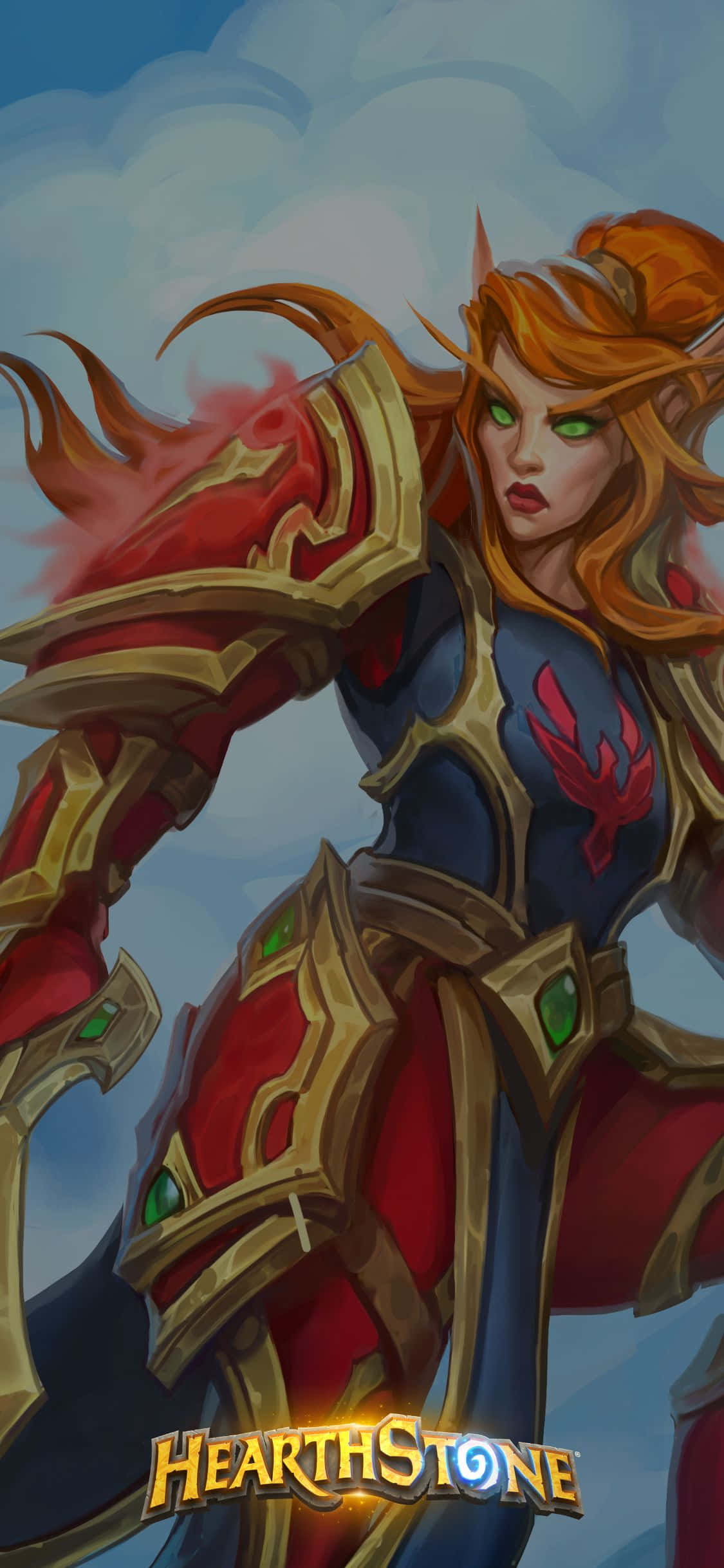iPhone XS स्क्रीन पर इमर्सिव Hearthstone कलाकृति वॉलपेपर