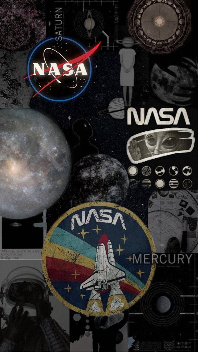 आकर्षक NASA कोलाज iPhone वॉलपेपर के लिए — सौंदर्यपूर्ण आईफोन वॉलपेपर