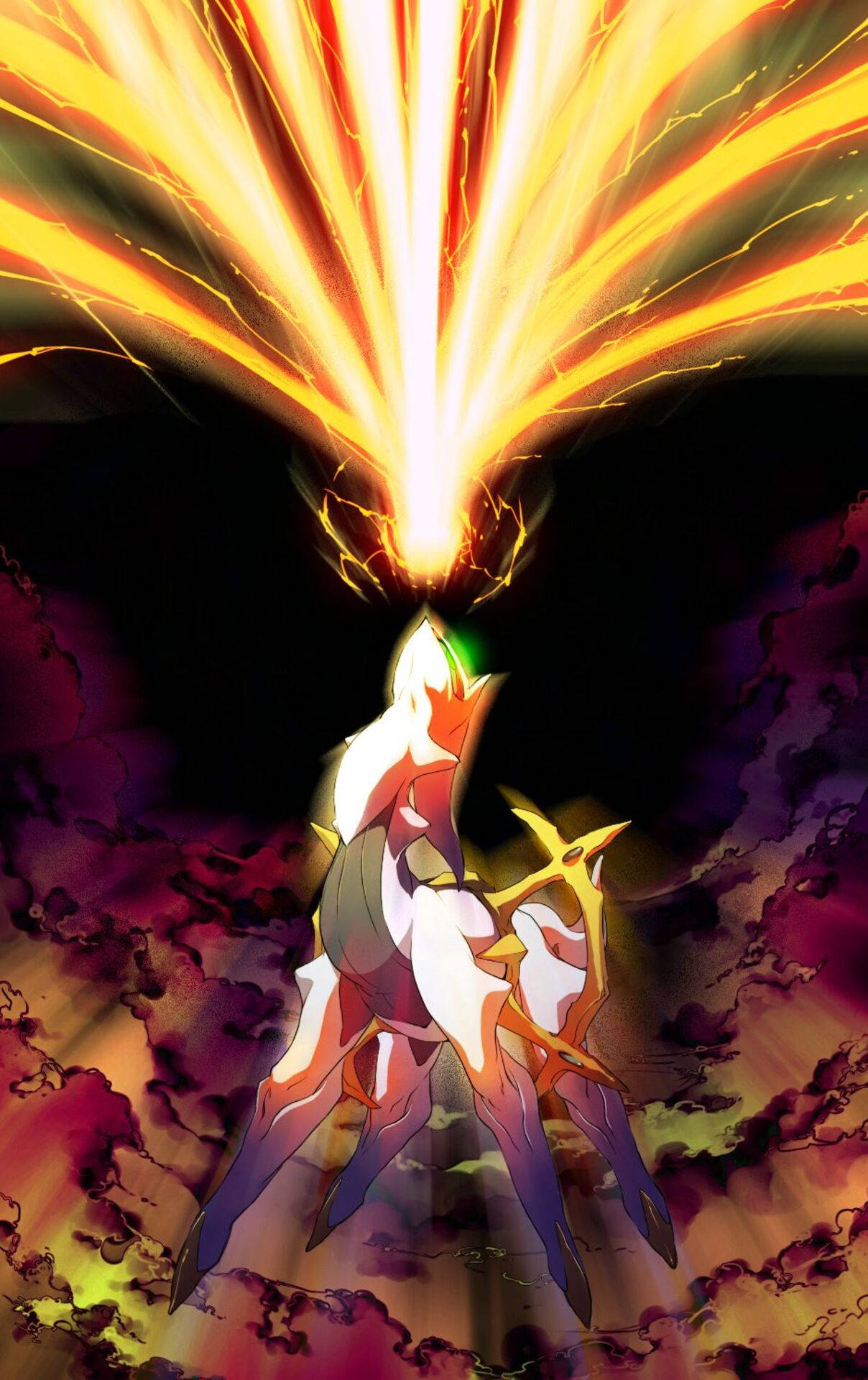 Arceus और उसके Fire-Type विस्फोट की शक्ति को उजागर करें वॉलपेपर