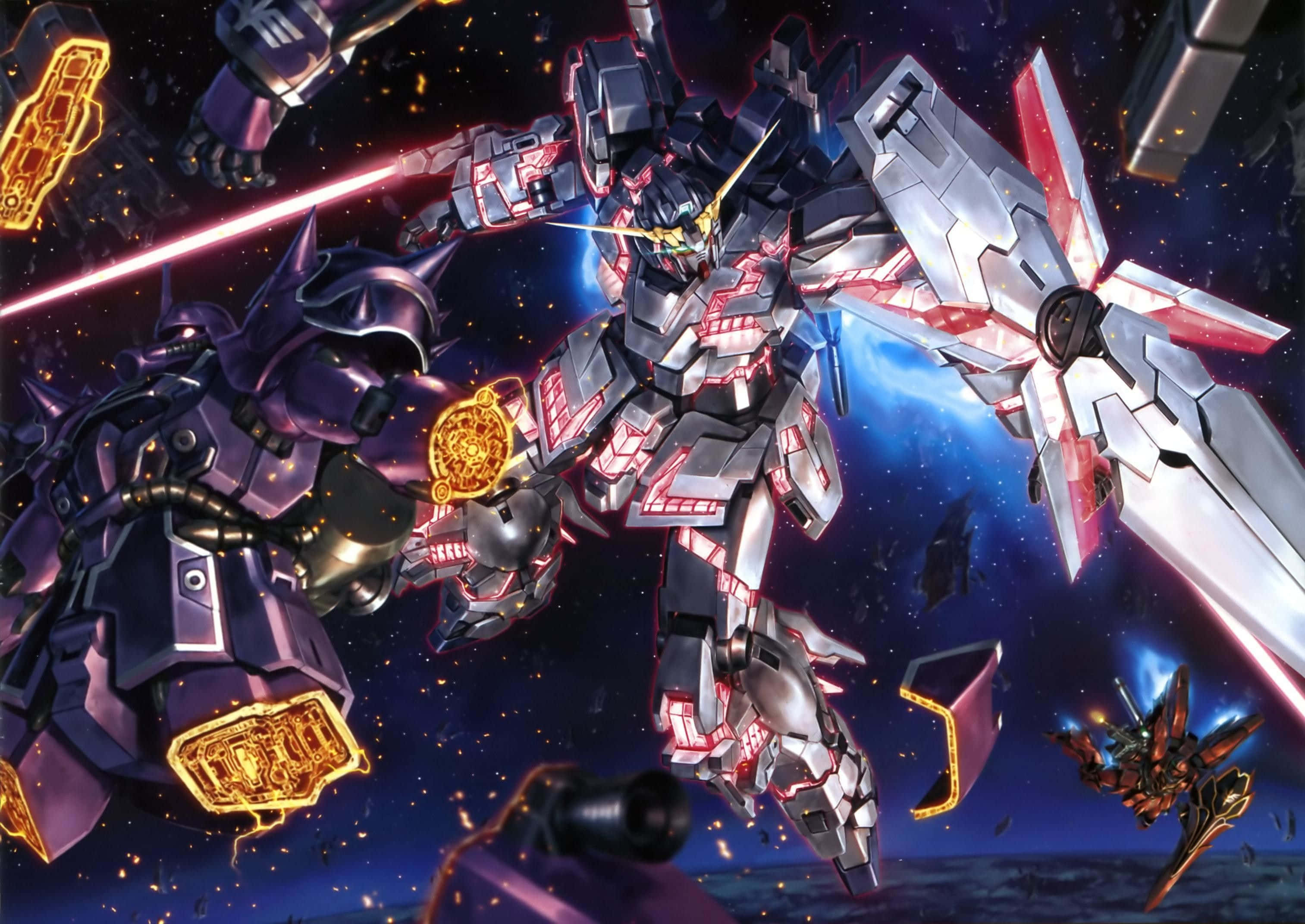 उन्नत तकनीक और elite दल के साथ, Gundam लड़ने के लिए तैयार है! वॉलपेपर