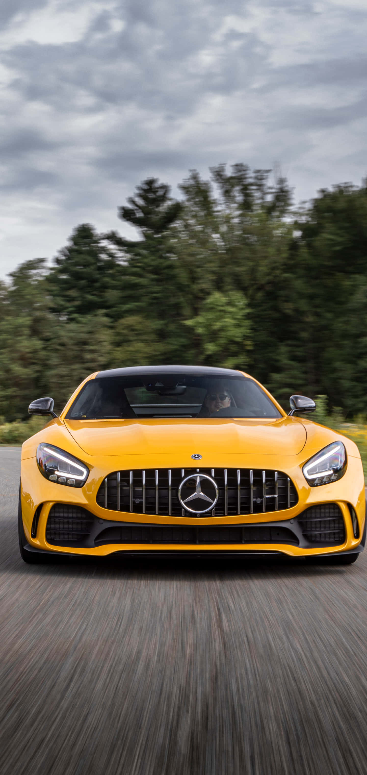 Android पीला Amg Gt-r पृष्ठभूमि वॉलपेपर