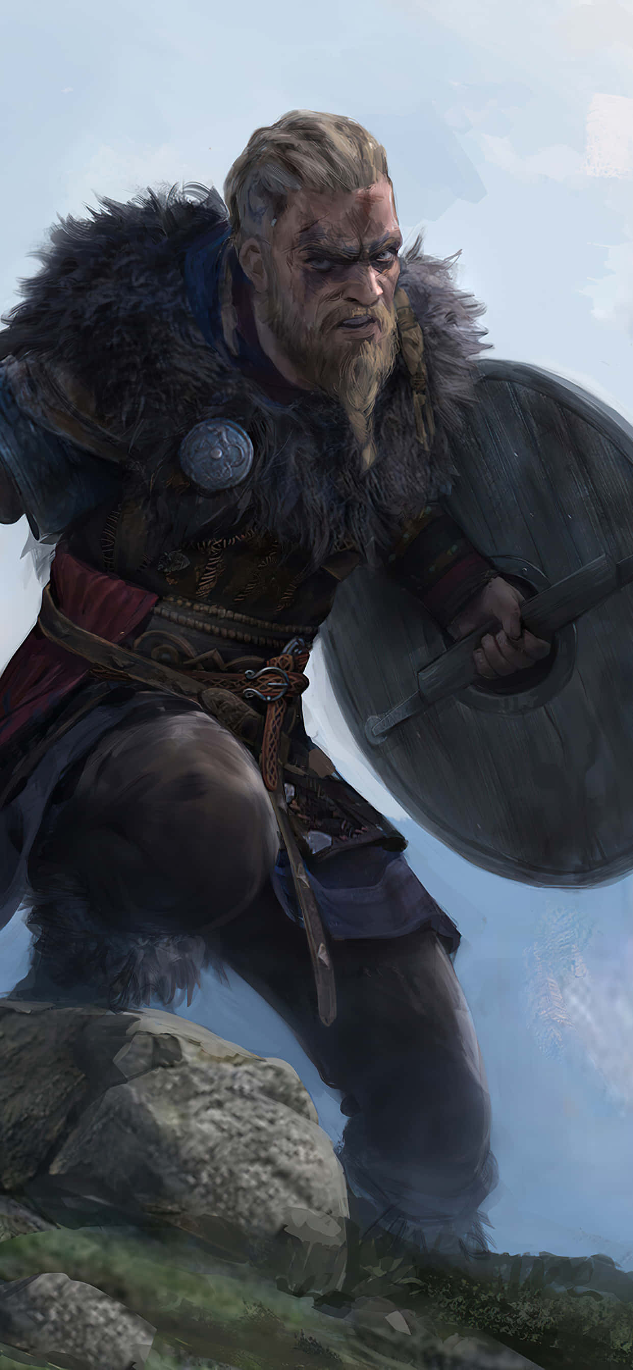 एक्शन रोल-प्लेइंग गेम iPhone Xs Max Assassin's Creed Valhalla पृष्ठभूमि वॉलपेपर