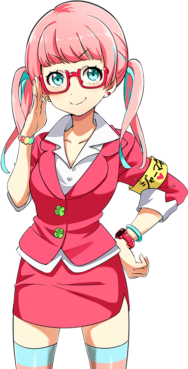 एनीमे किरदार गुलाबी बाल चश्मा वॉलपेपर