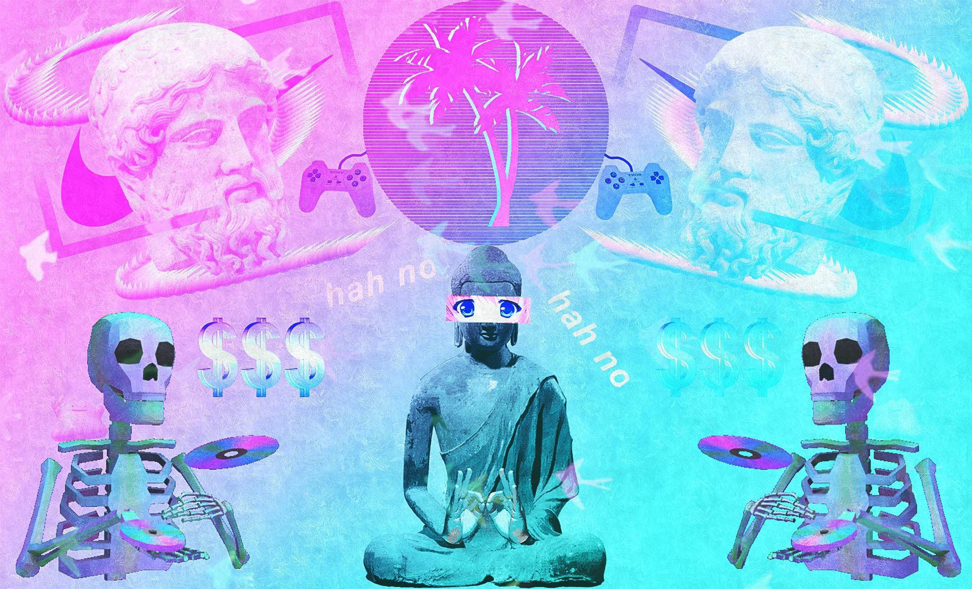 एस्थेटिक बॉय वेपरवेव आर्ट वॉलपेपर