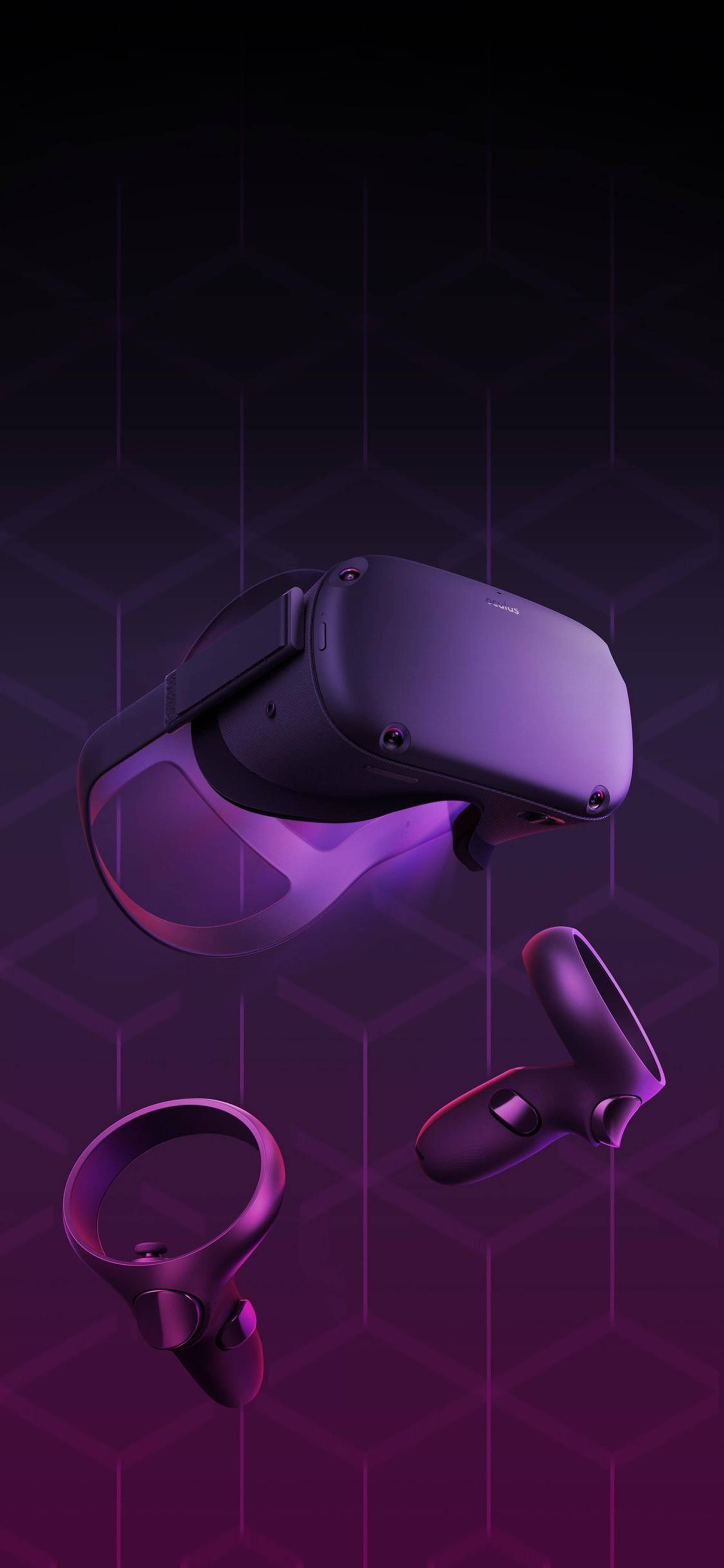Oculus Quest 2 बैंगनी अमूर्त कला वॉलपेपर