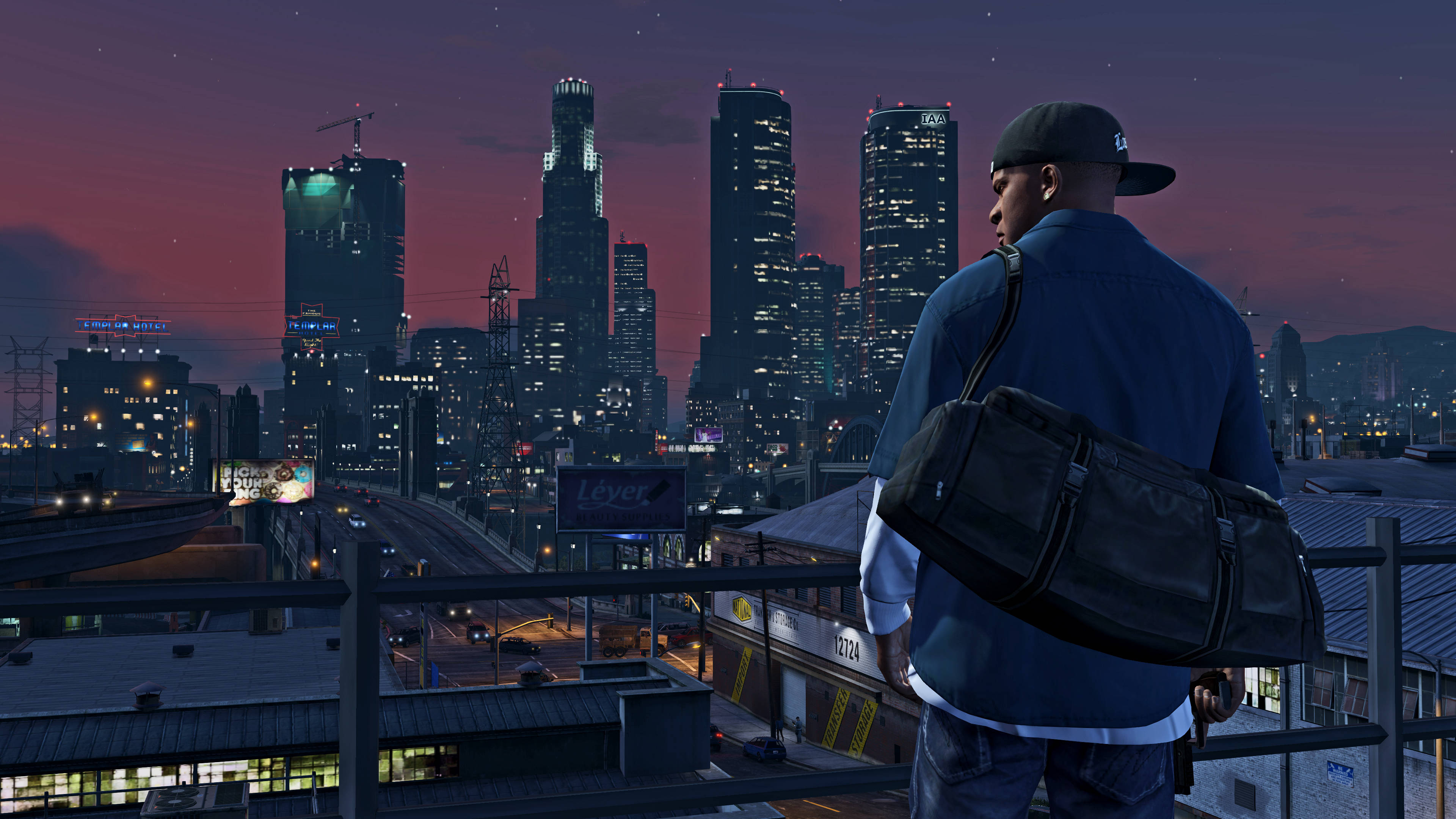 कूल GTA आदमी बैग के साथ वॉलपेपर