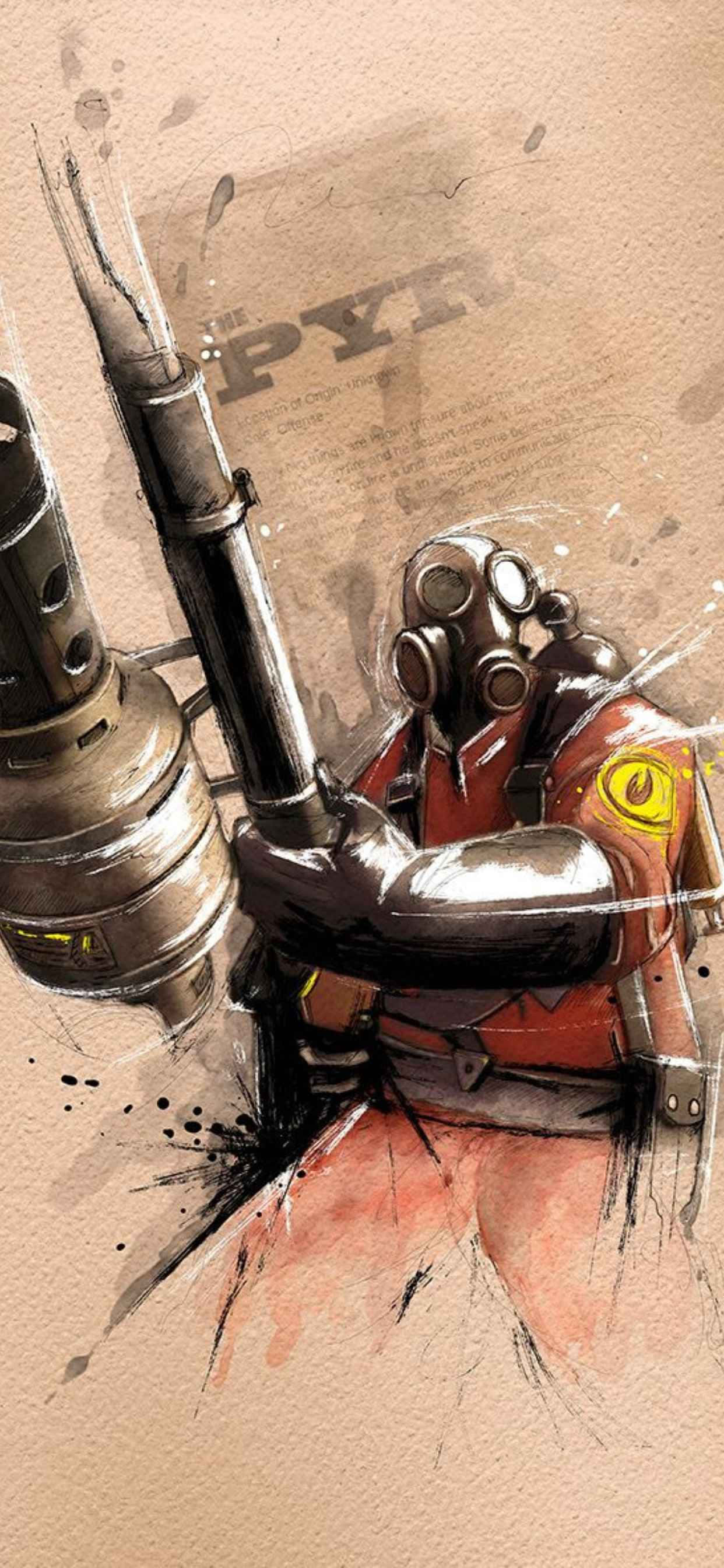 कैप्शन: iPhone XS Max बैकग्राउंड पर एपिक Team Fortress 2 गेमप्ले स्क्रीनशॉट वॉलपेपर