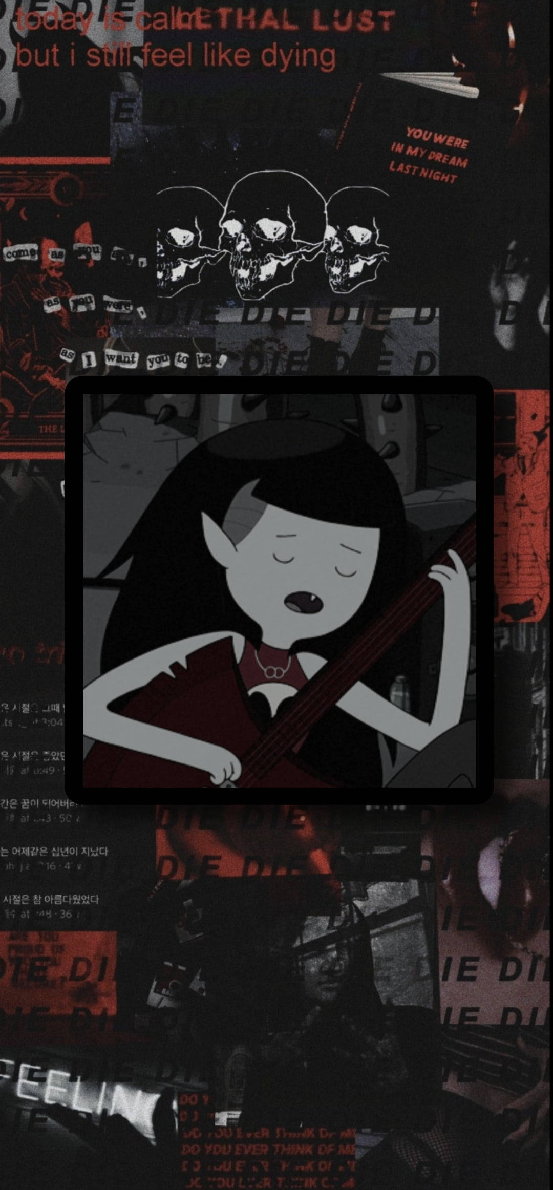 कैप्शन: वैकल्पिक सौंदर्य शैली में रहस्यमय Marceline चित्रण वॉलपेपर