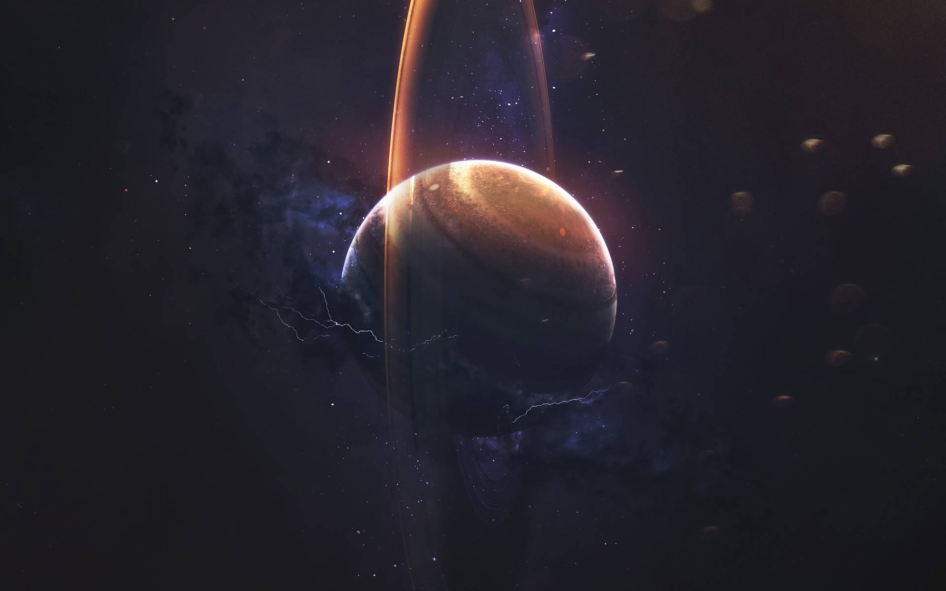 खड़ा शनि 4K — 4K अंतरिक्ष जीआईएफ वॉलपेपर