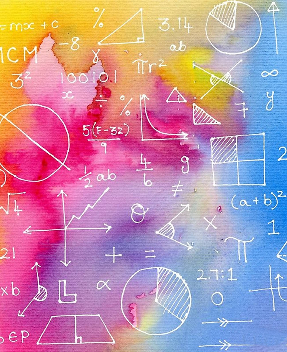 गणित रंगीन समीकरण कला — सौंदर्यपूर्ण कला वॉलपेपर