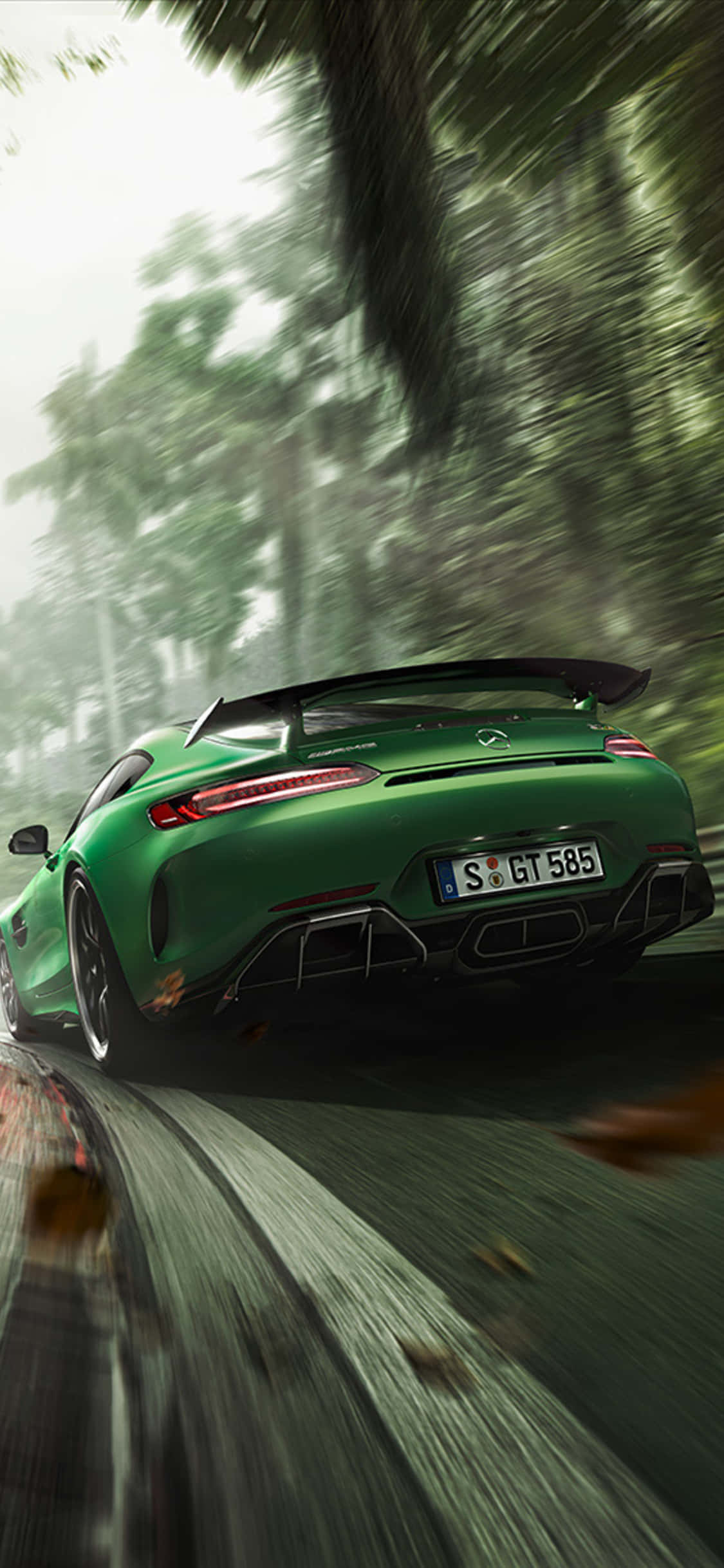 गतिशील इंटरैक्शन - iPhone X और AMG GT-R वॉलपेपर