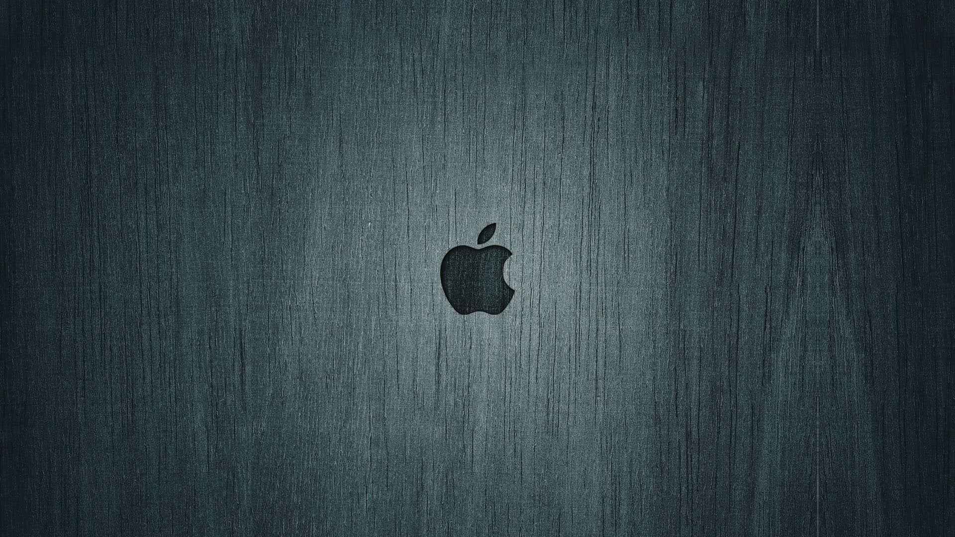 गहरे भूरे लकड़ी की सतह पर एचडी Apple बैकग्राउंड वॉलपेपर