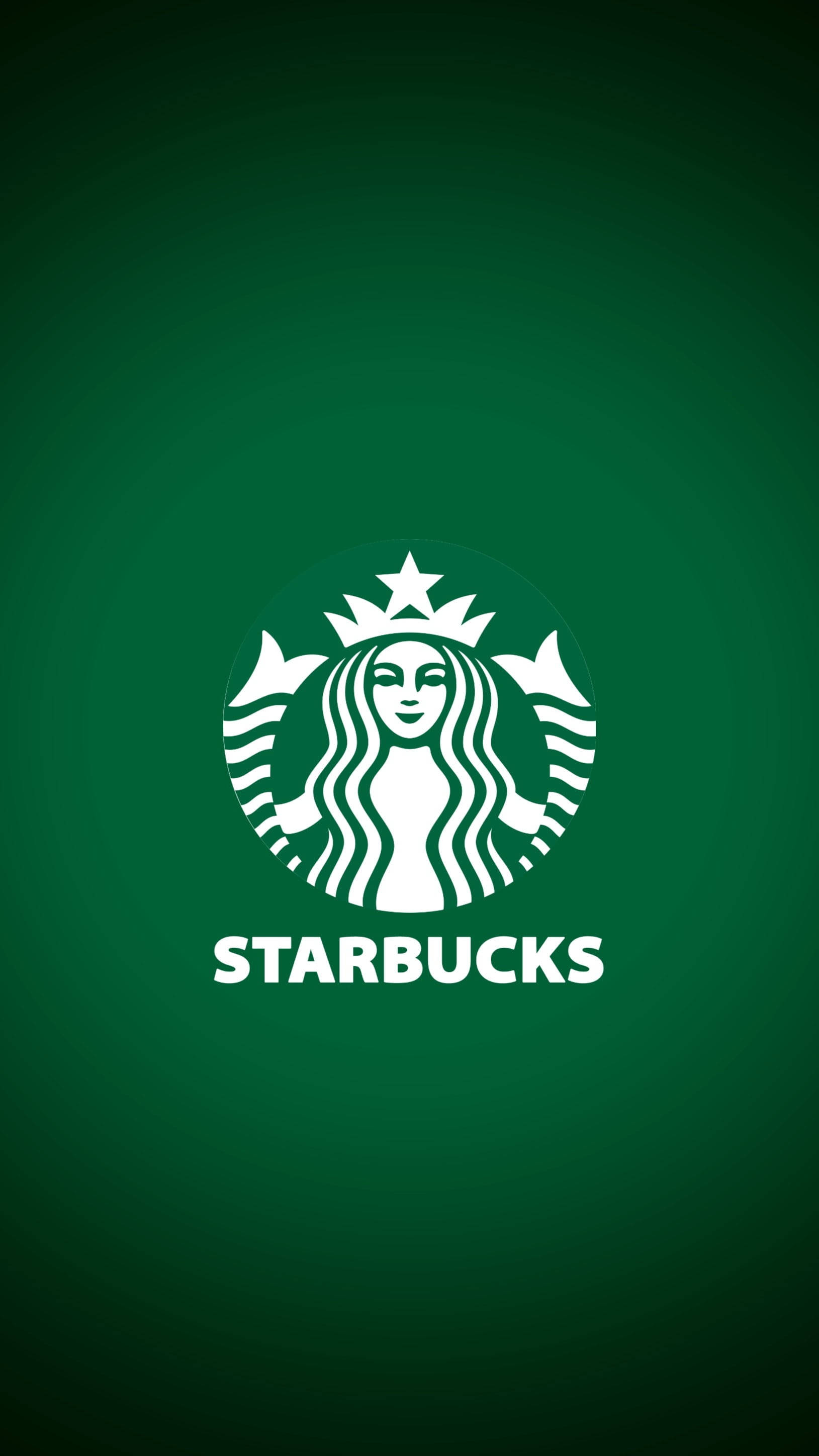 गहरे हरे रंग का Starbucks iPhone वॉलपेपर
