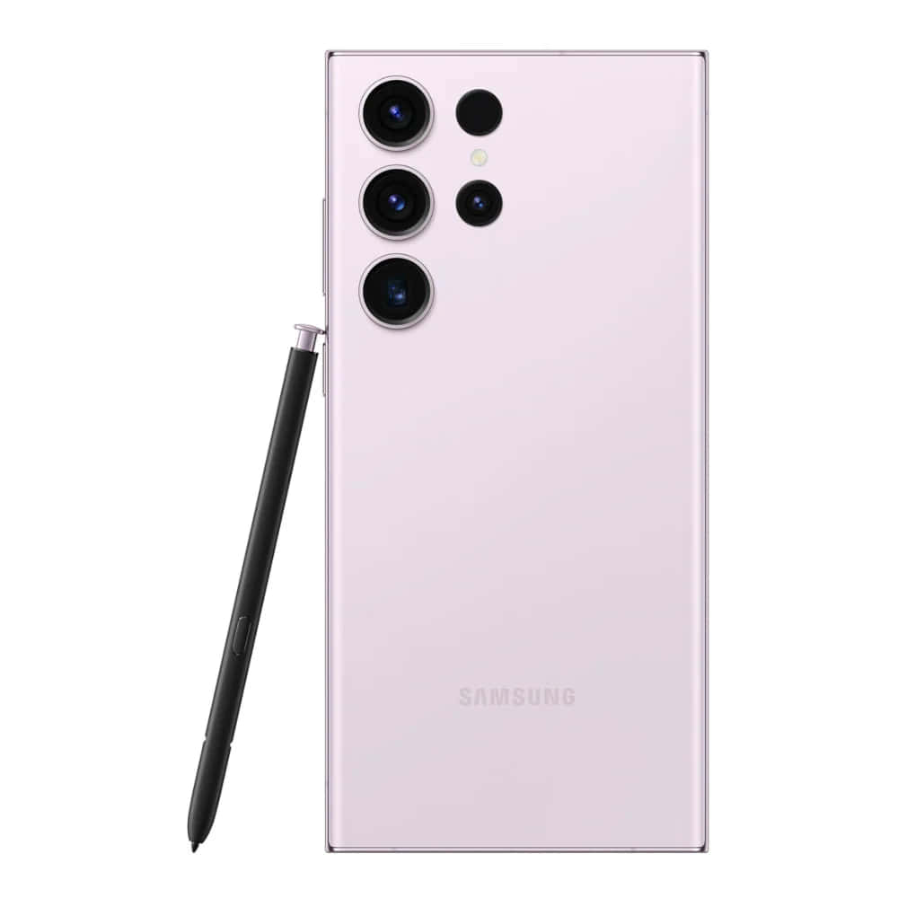 गुलाबी Samsung S23 Ultra S Pen के साथ वॉलपेपर