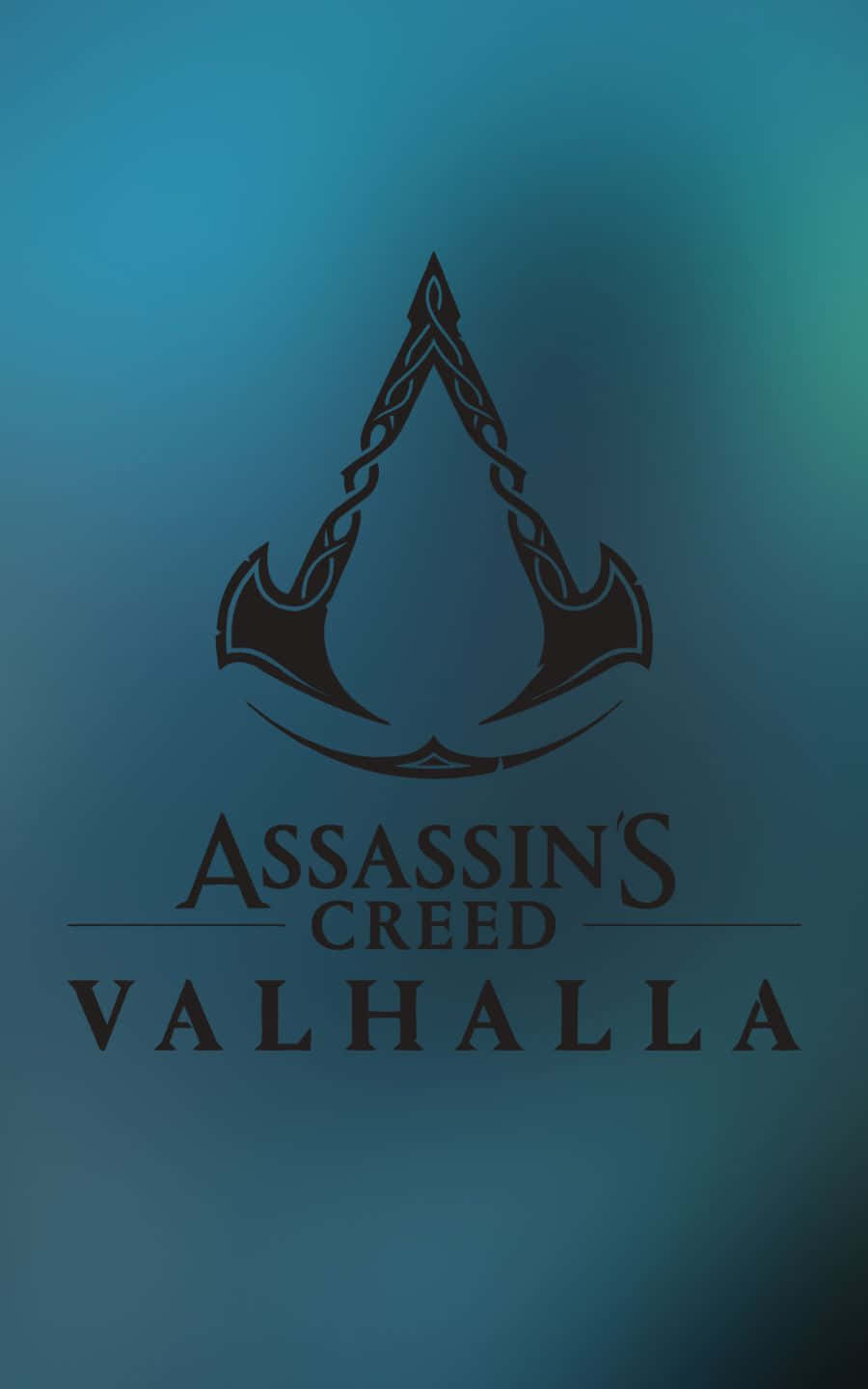 गेम शीर्षक और लोगो 1440p Assassin's Creed Valhalla पृष्ठभूमि वॉलपेपर