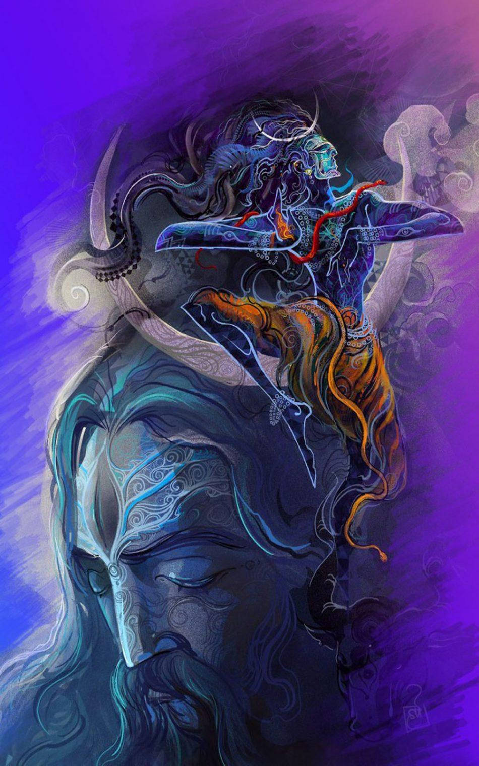 गॉड मोबाइल शिव हिंदू भगवान कलाकृति वॉलपेपर