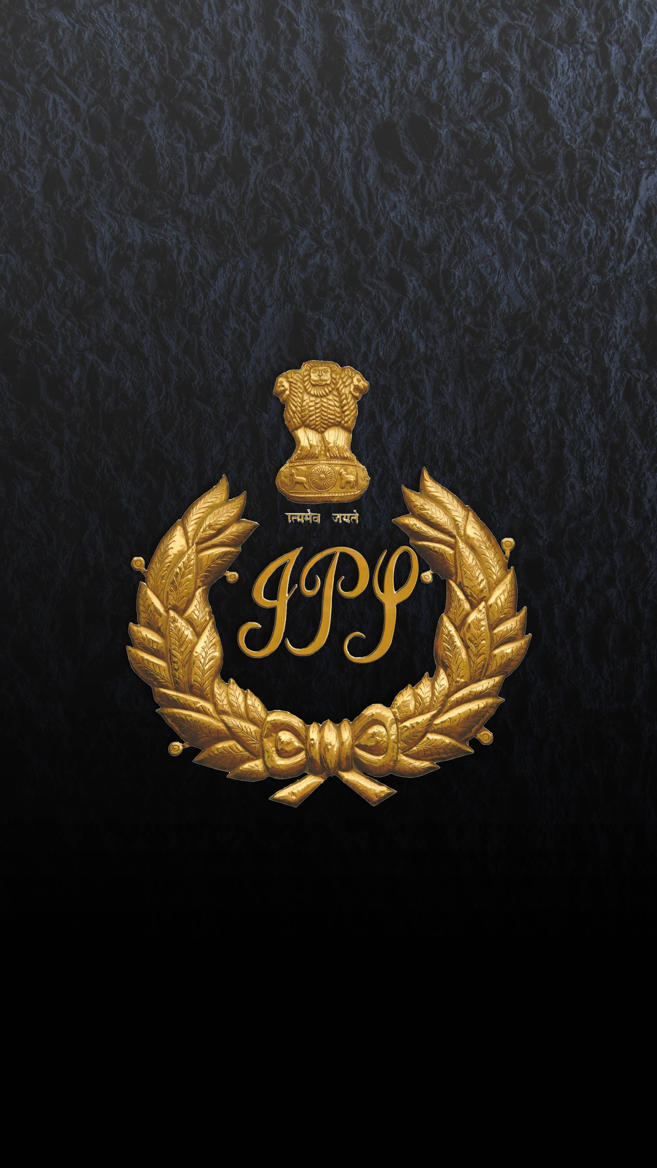 गोल्डन IPS लोगो डार्क वॉलपेपर