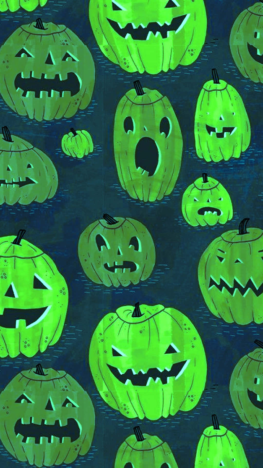 चमकती आँखों वाले हैलोवीन कद्दू वॉलपेपर