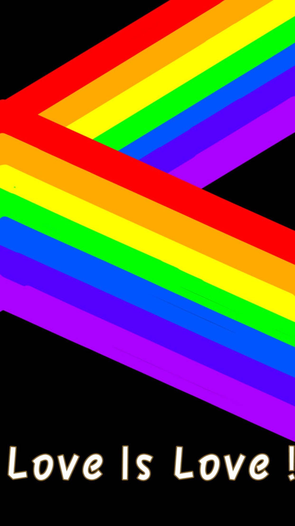 ज़िगज़ैग रेनबो LGBT फ़ोन वॉलपेपर