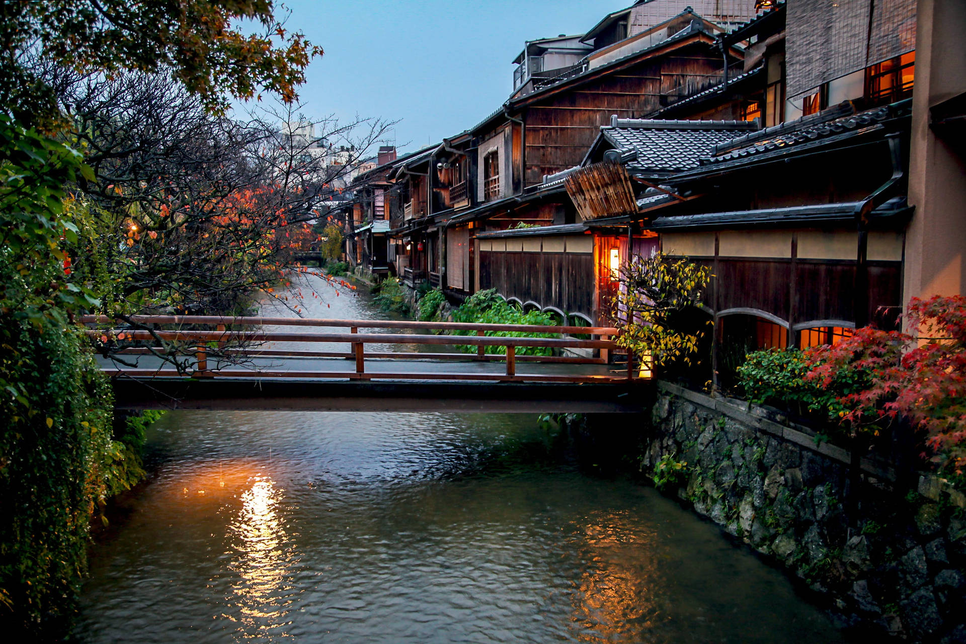 जापान 4k शरद ऋतु पुल — Japan GIF वॉलपेपर