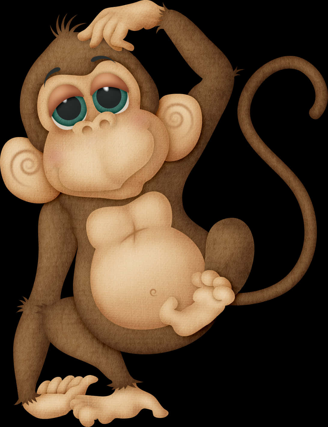 जिज्ञासु कार्टून बंदर वॉलपेपर