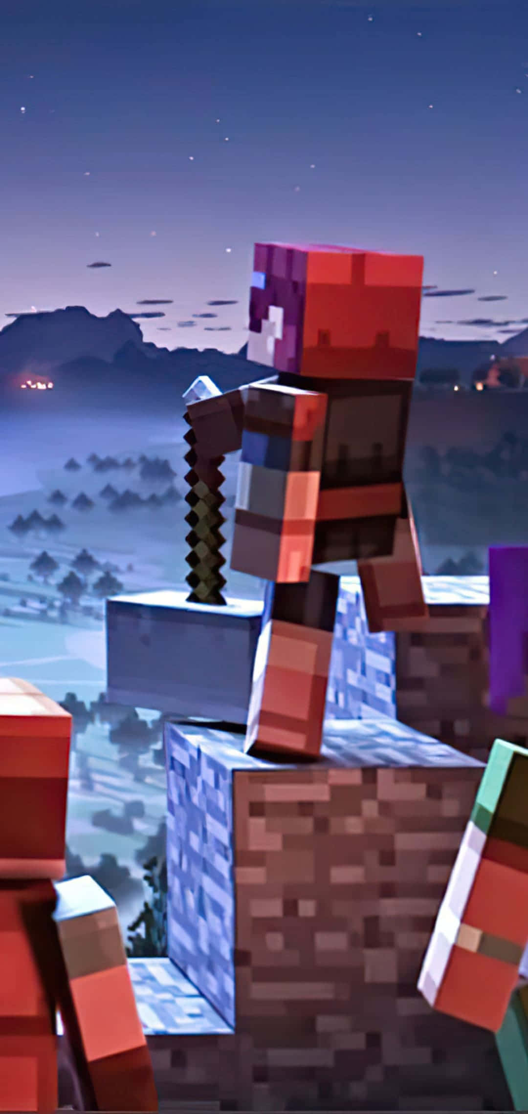 डंगऑन्स हीरो Pixel 3 Minecraft बैकग्राउंड वॉलपेपर